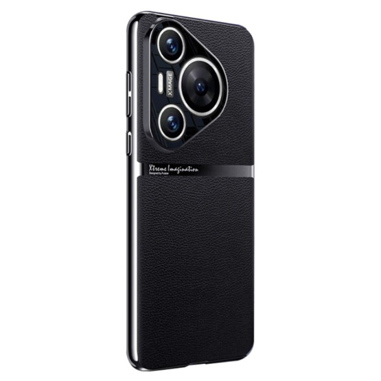 FIT LEATHER ČRN OVITEK ZA HUAWEI PURA 70 PRO / PURA 70 PRO PLUS