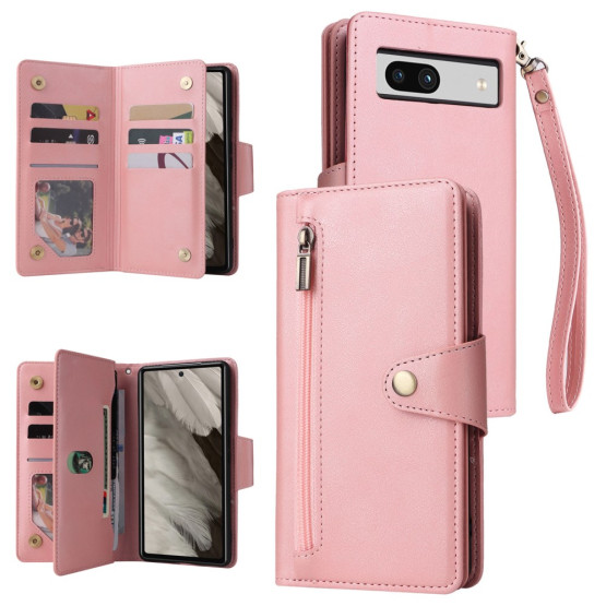 DOUBLE ZIPPER ROSE GOLD ETUI ZA GOOGLE PIXEL 7A