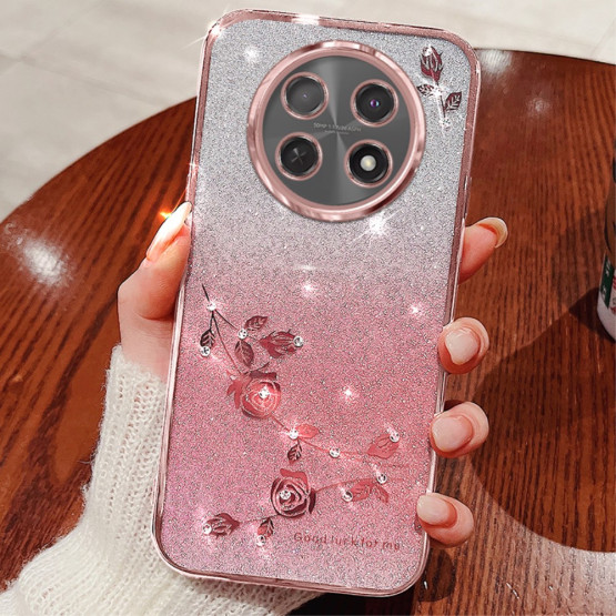 RHINESTONE GLITTER VRTNICA ROSE GOLD OVITEK ZA REALME 12 5G