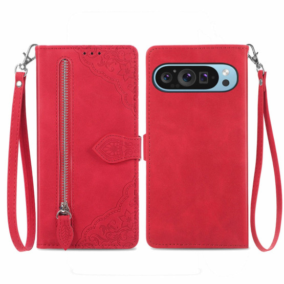 MINI ČIPKA RDEČ ETUI ZA GOOGLE PIXEL 9 PRO XL