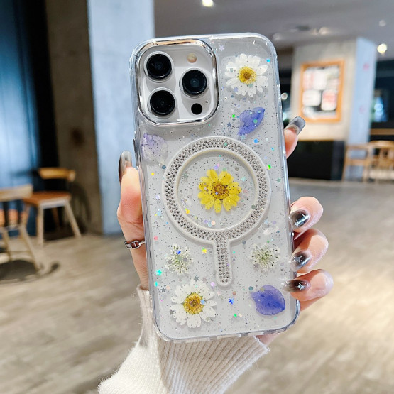 EPOXY FLOWER OGNJIČ MAGSAFE OVITEK ZA APPLE IPHONE 13 PRO MAX