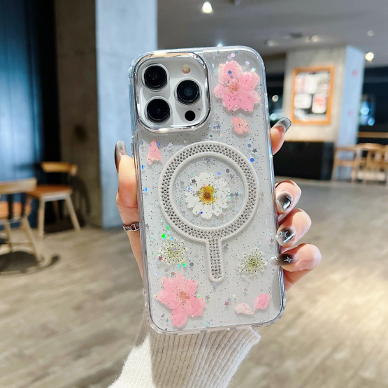 EPOXY FLOWER KAMILICA MAGSAFE OVITEK ZA APPLE IPHONE 12 / IPHONE 12 PRO