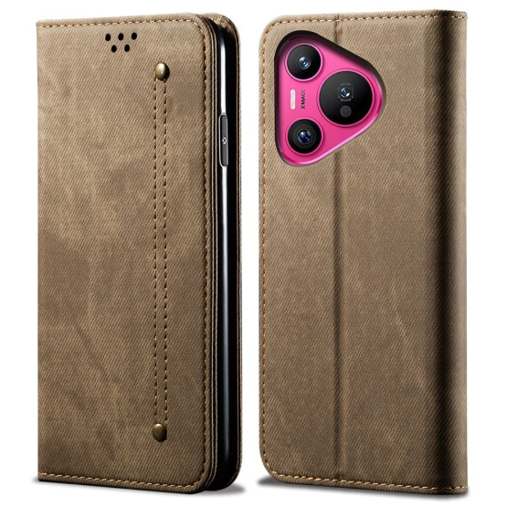 RETRO JEANS KAKI ETUI ZA HUAWEI PURA 70 PRO / PURA 70 PRO PLUS