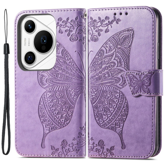 GOTSKI METULJ VIJOLIČNI ETUI ZA HUAWEI PURA 70 PRO / PURA 70 PRO PLUS