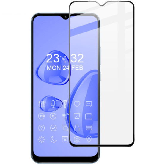 REALME C30 IMAK PRO+ FIT KALJENO STEKLO S POTISKOM ČRN - FULL GLUE
