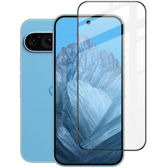 GOOGLE PIXEL 9 PRO XL IMAK PRO+ FIT KALJENO STEKLO S POTISKOM ČRN - FULL GLUE