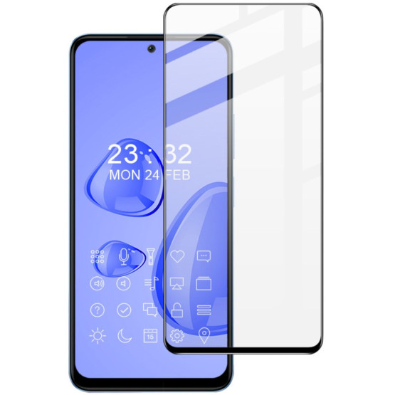 XIAOMI REDMI NOTE 12 4G FIT KALJENO STEKLO S POTISKOM ČRN - FULL GLUE