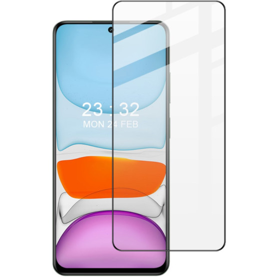 REALME 12 5G IMAK PRO+ FIT KALJENO STEKLO S POTISKOM ČRN - FULL GLUE