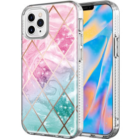 BLINK GEOMETRIC ZELENO ROZA OVITEK ZA APPLE IPHONE 12 PRO MAX