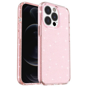 GLITTERY POWDER PINK OVITEK ZA APPLE IPHONE 15 PRO