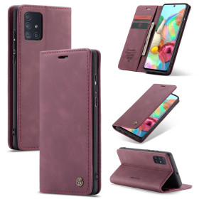 CASEME RETRO AUTO ABSORBED BORDO RDEČ ETUI ZA SAMSUNG GALAXY A71