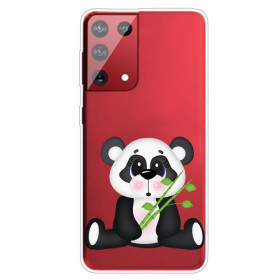 SLIM PROSOJNA PANDA Z BAMBUSOM OVITEK ZA SAMSUNG GALAXY S21 ULTRA