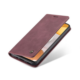 CASEME RETRO AUTO ABSORBED BORDO RDEČ ETUI ZA SAMSUNG GALAXY S21 ULTRA