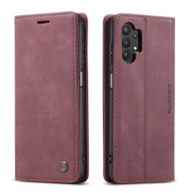 CASEME RETRO AUTO ABSORBED BORDO RDEČ ETUI ZA SAMSUNG GALAXY A32 5G