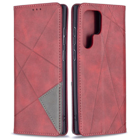 AUTO-ABSORBED GEOMETRIC RDEČ ETUI ZA SAMSUNG GALAXY S22 ULTRA