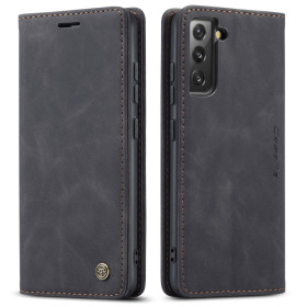 CASEME RETRO AUTO ABSORBED ČRN ETUI ZA SAMSUNG GALAXY S22 PLUS