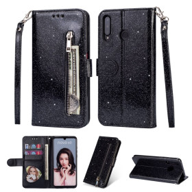 GLITTER ZIPPER BLACK ETUI ZA HUAWEI P30 LITE