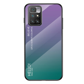 GLASS HELLO! LIGHT PURPLE/GREEN OVITEK ZA XIAOMI REDMI 10