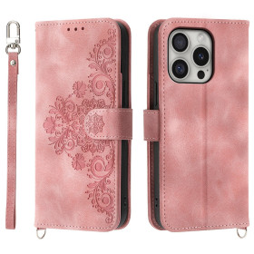 ČIPKA WALLET SVETLO ROZA ETUI ZA APPLE IPHONE 16 PRO