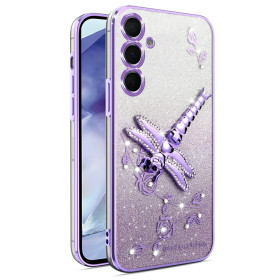 RHINESTONE GLITTER KAČJI PASTIR VIJOLIČNI OVITEK ZA SAMSUNG GALAXY S24 FE