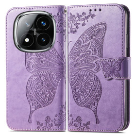 GOTSKI METULJ VIJOLIČNI ETUI ZA XIAOMI REDMI NOTE 14 PRO+ 5G