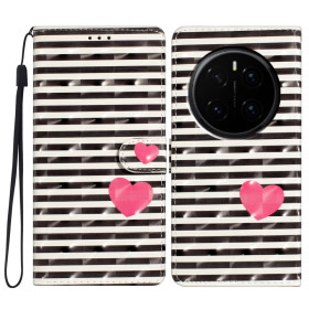 REALISTIC ČRNO BELO SRCE ETUI ZA HONOR MAGIC7