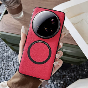 LEATHER MAGSAFE RDEČ OVITEK ZA XIAOMI 15 ULTRA