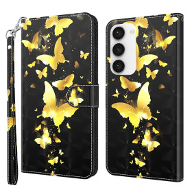 REALISTIC ZLATI METULJI ETUI ZA SAMSUNG GALAXY S23 PLUS