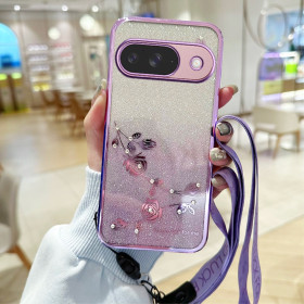RHINESTONE GLITTER VRTNICA VIJOLIČEN Z VRVICO OVITEK ZA