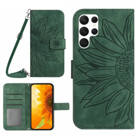 ODTIS SONČNICE ZELEN ETUI ZA SAMSUNG GALAXY S23 ULTRA