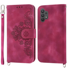 ČIPKA WALLET TEMNO ROZA ETUI ZA SAMSUNG GALAXY A32 5G