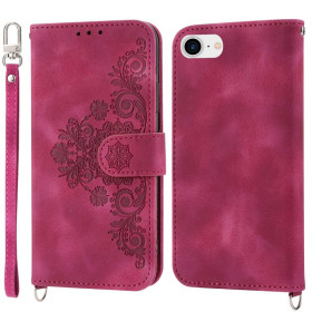 ČIPKA WALLET TEMNO ROZA ETUI ZA APPLE IPHONE SE (2022) / SE (2020) / IPHONE 8 / IPHONE 7