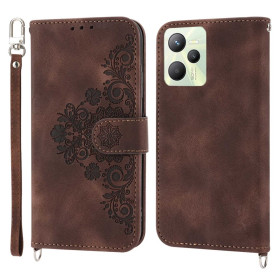 ČIPKA WALLET RJAV ETUI ZA REALME C35