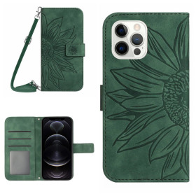 ODTIS SONČNICE ZELEN ETUI ZA APPLE IPHONE 12 PRO MAX