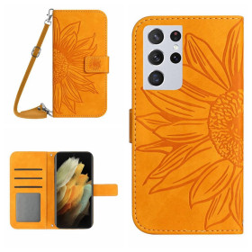 ODTIS SONČNICE RUMEN ETUI ZA SAMSUNG GALAXY S21 ULTRA