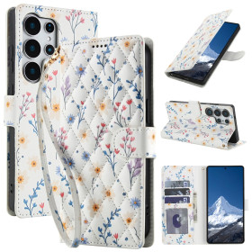 PILLOW MODRO RDEČE CVETLICE BEL ETUI ZA SAMSUNG GALAXY S26 ULTRA