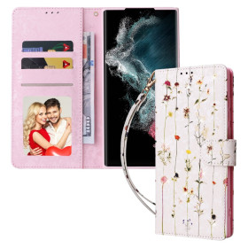 REALISTIC PISANE CVETLICE BEL ETUI ZA SAMSUNG GALAXY S23 ULTRA