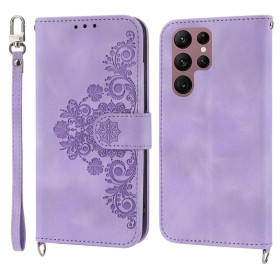 ČIPKA WALLET VIJOLIČNI ETUI ZA SAMSUNG GALAXY S23 ULTRA