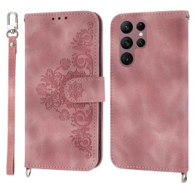 ČIPKA WALLET SVETLO ROZA ETUI ZA SAMSUNG GALAXY S23 ULTRA