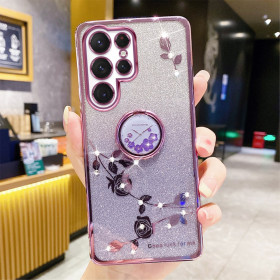 RHINESTONE RING VRTNICA PINK OVITEK ZA SAMSUNG GALAXY S23 ULTRA