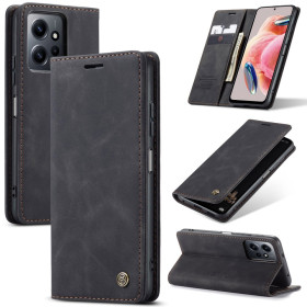 CASEME RETRO AUTO ABSORBED ČRN ETUI ZA XIAOMI REDMI NOTE 12 4G