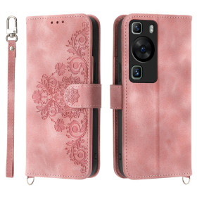 ČIPKA WALLET SVETLO ROZA ETUI ZA HUAWEI P60 / P60 PRO