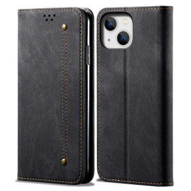 RETRO JEANS ČRN ETUI ZA APPLE IPHONE 15 PLUS