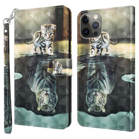 REALISTIC CAT TIGER ETUI ZA APPLE IPHONE 15 PRO