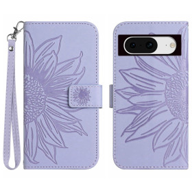 ODTIS SONČNICE VIJOLIČNI ETUI ZA GOOGLE PIXEL 8A
