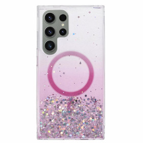 GLITTER STARS MAGSAFE ROZA OVITEK ZA SAMSUNG GALAXY S24 ULTRA