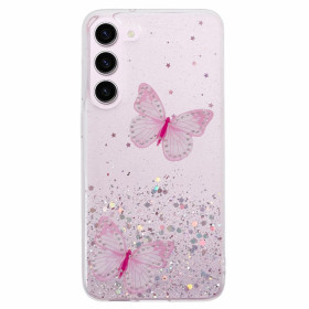 GLITTER BUTTERFLY ROZA OVITEK ZA SAMSUNG GALAXY S24 PLUS