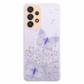 GLITTER BUTTERFLY VIJOLIČNI OVITEK ZA SAMSUNG GALAXY A32 4G