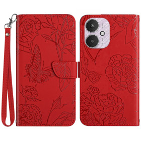 ODTIS SPOMLADANSKEGA CVETJA RDEČ ETUI ZA XIAOMI REDMI 13C 4G