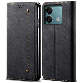 RETRO JEANS ČRN ETUI ZA XIAOMI REDMI NOTE 13 4G